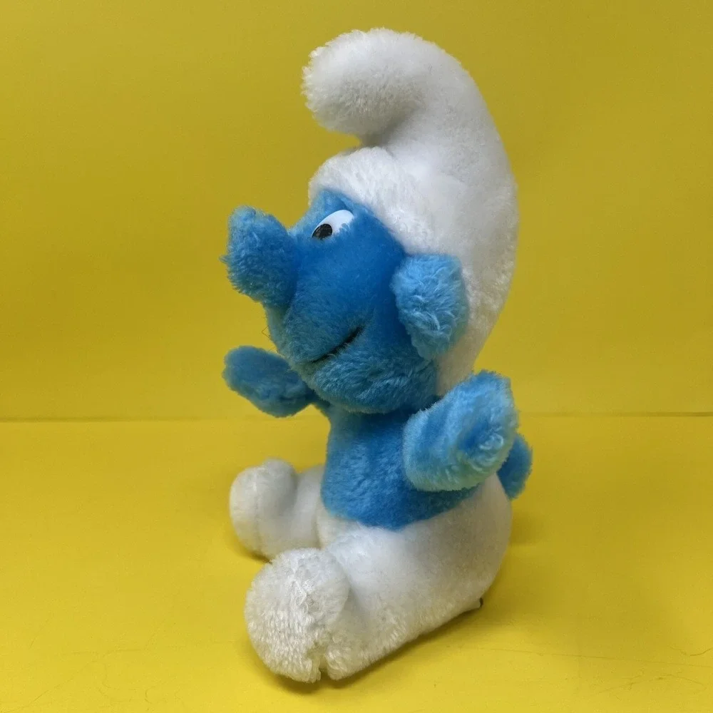 Vintage Smurf Plush Wallace Berrie 1980 Blue White 8